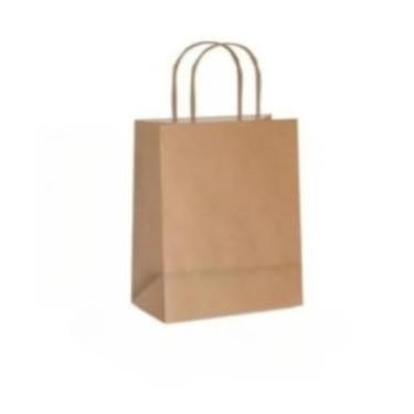 Imagem de Sacola Papel Kraft Alça Parda E Coloridas Lembrancinhas Presentes(M - 20 UNIDADES. / 26x19x9,5)