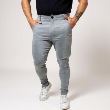 Imagem de Calça Masculina Alfaiataria Skinny Bengaline  Estica Confortável - Vol