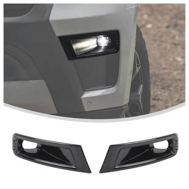 Imagem de Linskip Capas de farol de neblina dianteiras compatíveis com Ford Expedition 2022 2023 2024, acabamento de farol de neblina para acessórios externos de expedição, preto