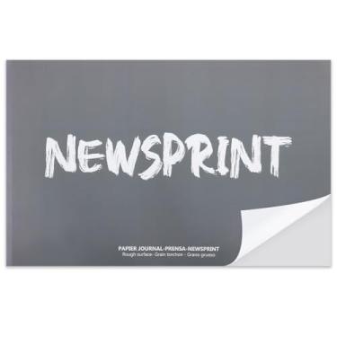 Imagem de Feifeiya Bloco de papel de jornal de 61 x 91 cm, bloco encadernado com 100 folhas para desenhar, esboçar, colorir, papel de desenho a granel para rabiscos de crianças