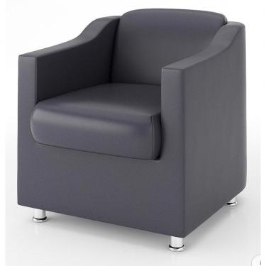 Imagem de Poltrona Decorativa Tila Reforçada Consultório Sala E Recepção Suede Grafite Sj Móveis E Decoração