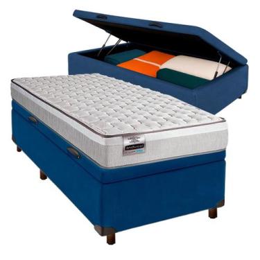 Imagem de Conjunto Cama Box Bau Solteiro + Colchão Hanover Inducol