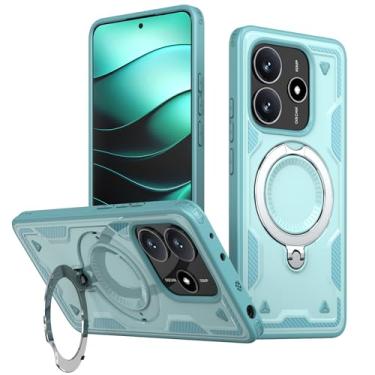 Imagem de SORAKA Capa para Xiaomi Redmi Note 14 5G com suporte,compatível com MagSafe,Capa para Redmi Note 14 5G com chapa de ferro Capa resistente que absorve choques Proteção contra quedas de nível militar