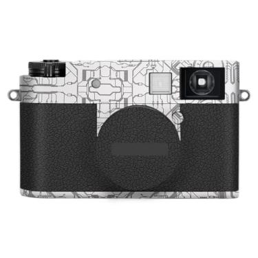 Imagem de X-Half Kit de película protetora para o corpo da câmera, acessórios de pele, decalques de vinil para FujiFilm X-Half XHalf (Circuit White+Leather Black)