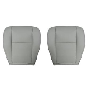 Imagem de Vigoraze Capas de assento de couro para motorista e passageiro cinza compatível com Toyota Tundra Sequoia 2000 2001 2002 2003 2004 2005 2006 2007