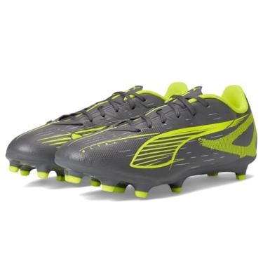 Imagem de PUMA Tênis masculino Ultra 5 Play firme, chuteiras artificiais de futebol, Prata envelhecida fosca, amarela, alerta - prata envelhecida, 41