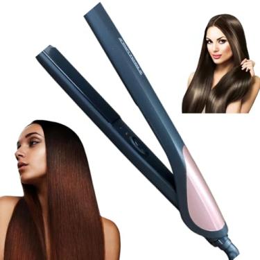 Imagem de Chapinha Cabelo Profissional Prancha Alisadora 50W Bivolt Cerâmica Turmalina Íons Aquecimento Rápido Lisa Enrola Rosa