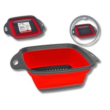 Imagem de Escorredor de Silicone Retrátil 24x18cm – Multiuso Dobrável Fácil de Limpar