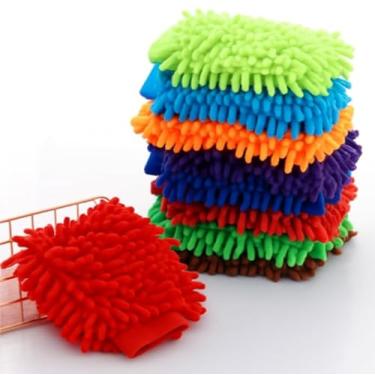 Imagem de Luva de Microfibra para Limpeza Multiuso Carro Moto Lavar e Polir Linha Premium M5 Armarinhos