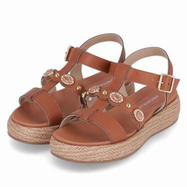 Imagem de Sandália Sol Anabela Médio Ocre - Piccadilly, 35