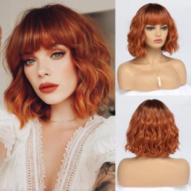 Imagem de Peruca SessionTech Short Copper Red Sintética para Mulheres 30cm
