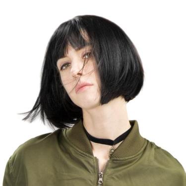 Imagem de Peruca REECHO Short Bob, cabelo sintético de 11 polegadas com franja p