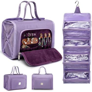 Imagem de Bolsa de maquiagem ROYALFAIR Roll Up Waterproof Toiletry Violet Women