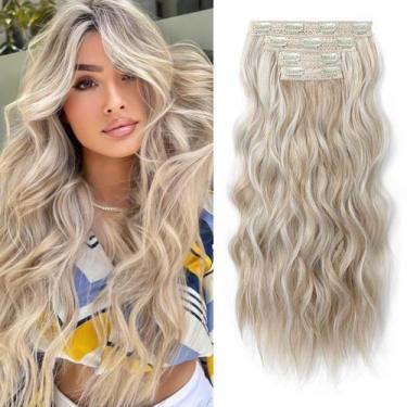 Imagem de Extensões de cabelo REECHO HE003 Clip em loiro acinzentado 60cm 200g