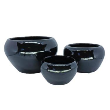 Imagem de Trio Cachepot Vasinhos Arranjo Orquídea Suculentas Centro de Mesa Vaso