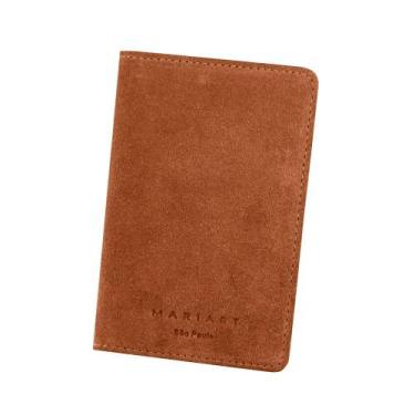 Imagem de Carteira de Couro Mariart Buriti Suede, Caramelo