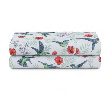 Imagem de Lençol De Cima Avulso Luar Estampado Queen 01 Peça Malha 100% Algodão - Birds