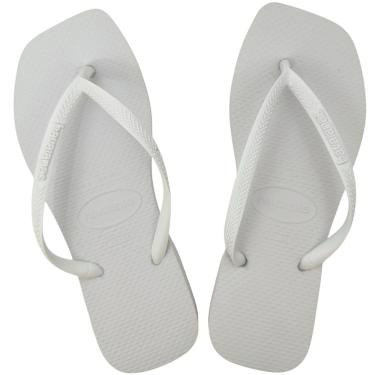 Imagem de Chinelo Dedo Borracha Casual Feminino Bico Quadrado Havaianas Slim Square