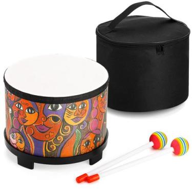 Imagem de Tambor de percussão Tosnail de 8 polegadas com bolsa de armazenamento 