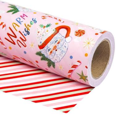 Imagem de Papel de embrulho de Natal WRAPAHOLIC reversível 43cm x 10m