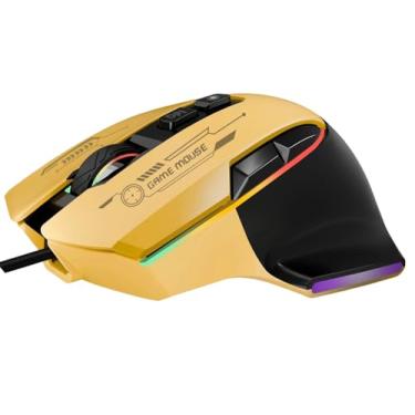 Imagem de Mouse para jogos com fio, mouse para jogos com retroiluminação RGB, 7200DPI ajustável, mouse para jogos de PC com 7 botões macro rogramáveis, mouse ergonômico para PC, desktop, Mac, laptop, Chromebook