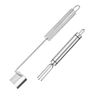 Imagem de Fxzqgnh Acessórios para Milho, Descascadores, Multiuso, Fáceis de Usar, para Entusiastas de Jantar, Debulhador, Utensílios de aço Inoxidável, Style C Set, Tamanho real