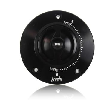 Imagem de Arashi Capa universal CNC sem chave para tanque de combustível para Suzuki Ø 108 mm e 3 pontos de montagem acessórios de motocicleta preta