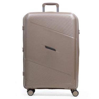 Imagem de Mala Grande de Polipropileno 4 Rodas Seul Bege - Bagaggio, G