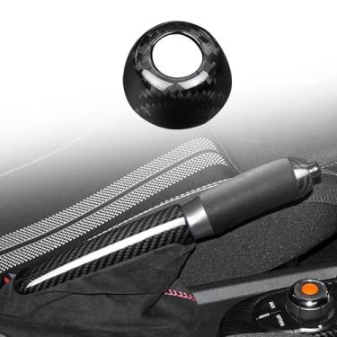 Imagem de FINMOKAL Capa de freio de mão de carro de fibra de carbono real compatível com BMW Mini Cooper F55 F56 F57 2014-2021