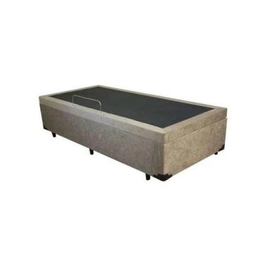 Imagem de Base Box Bau Solteiro Suede Premium Santo Box 47x88x188, Bege