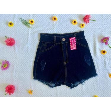 Imagem de Short Jeans Feminino Cintura Alta Linha Premium - Alumale Jeans, 46