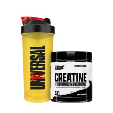 Imagem de Kit Creatina Monohidratada 300g - Nutrex + Coqueteleira 600ml - Univer