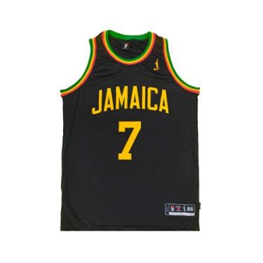 Imagem de Regata Basquete Masculina M10 Slam Jamaica, Preto, M