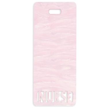 Imagem de Emblema de enfermeira estendido amigo vertical fofo crachá amigo para enfermeiras colorido e glitter acrílico etiqueta de enfermeira tamanho perfeito para identificação de enfermagem estendida (rosa