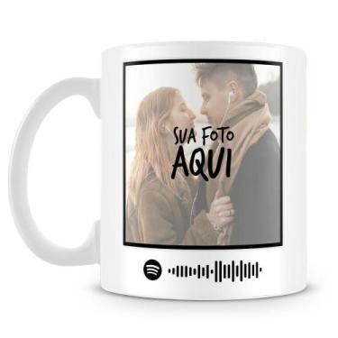 Imagem de Caneca Personalizada com Foto e Música do Spotify - Modelo 3 - Amo Can