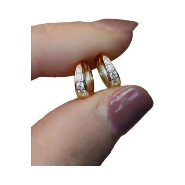 Imagem de Brincos De Prata S925 Banhados a Ouro Com Diamantes Joias Femininas Da