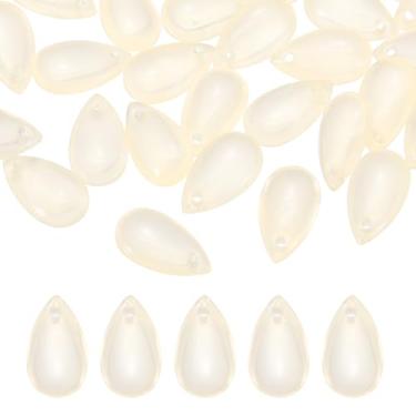 Imagem de PATIKIL Miçangas de gota, 50 peças de pingentes perfurados de cristal, pingentes, pingentes, gota, tcheco, para fazer joias, pulseiras, colar, brincos, artesanato, amarelo
