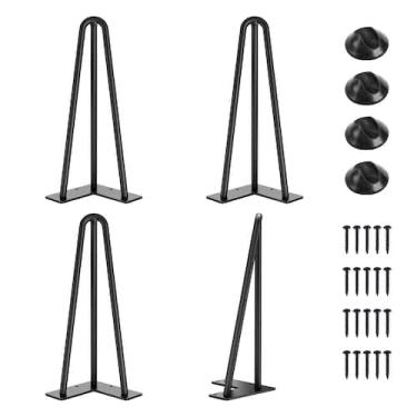 Imagem de Furniture Legs SMARTSTANDARD Hairpin 30 cm de aço, 4 peças pretas