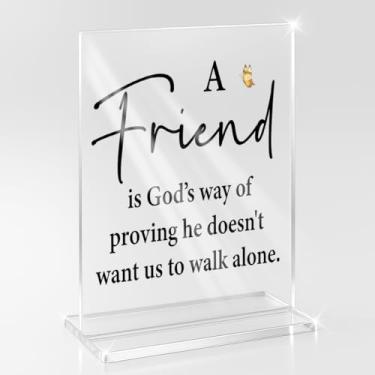 Imagem de Presentes de amizade inspiradores, agradecimento, formatura, Natal, Ação de Graças, presentes de aniversário para mulheres, amigas, irmãs, bestie, BBF, escritório, casa, mesa, decoração, um amigo