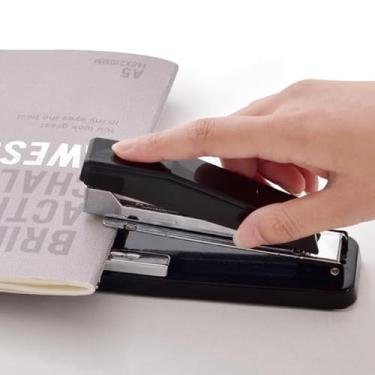 Imagem de Grampeador giratório de 360 graus, grampeador de mesa, cinzel afiado para escritório, papelaria, escola, casa, (preto)