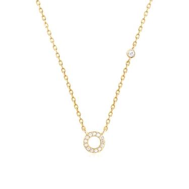 Imagem de 1 colar feminino banhado a prata, brilhante, com acabamento em diamante, joia fina, presente para mamãe, 45+5cm, Cobre, Sem Pedra Preciosa