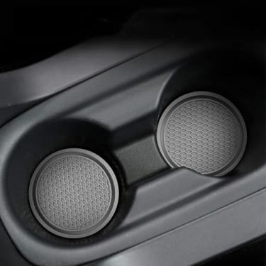 Imagem de 2 peças de porta-copos de silicone para carro universal antiderrapante porta-copos, acessórios para interior de carro, acessórios automotivos, porta-copos de carro - acessórios antiderrapantes e