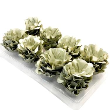 Imagem de Kit com 120 Forminhas para Doces Finos em Formato de Flor – Linha Style Elegante – Ideal para Casamentos, Aniversários e Festas Sofisticadas(Gelo)