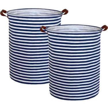 Imagem de Cesto de roupa suja Essme Kids, pacote com 2 unidades, dobrável, 40x50