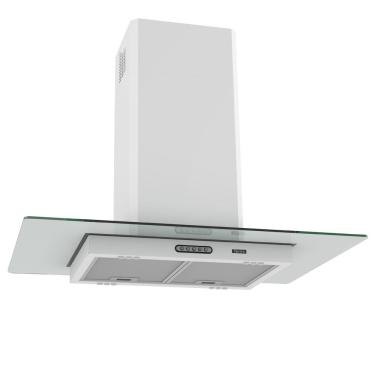 Imagem de Coifa Terim Ilha Teto Vidro Reto Branca 90 cm Branco 220V