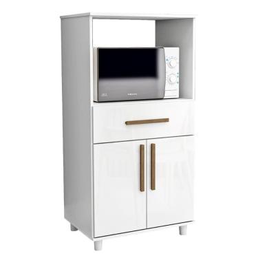 Imagem de Balcão Multiuso Cairo Com 2 Portas E 1 Gaveta Branco