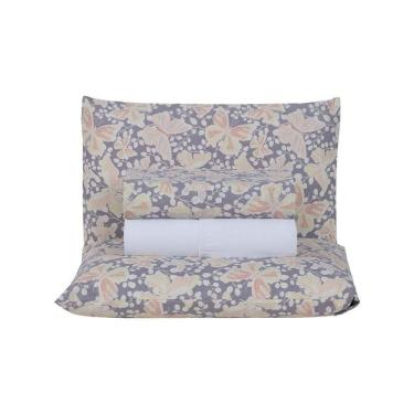 Imagem de Jogo De Lençol 4 Peças King Percal 180 Fios Homme 60% Algodão 40% Poliéster - Peplum Salmão