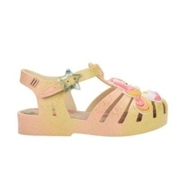 Imagem de Sandália Mini Melissa Possession Uni Baby Bege Amarelo Branc-Feminino