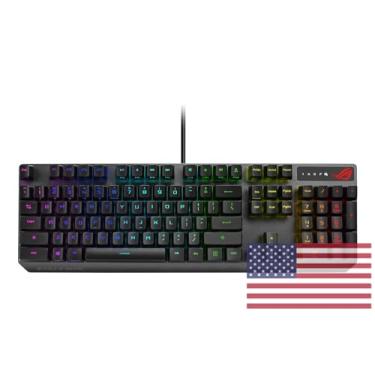 Imagem de ASUS Teclado mecânico para jogos – ROG Strix Scope RX | Interruptores mecânicos ópticos vermelhos | Passthrough USB 2.0 | Chave Ctrl 2x mais larga para maior precisão FPS | Sincronização Aura, Armoury Crate RGB Lighting