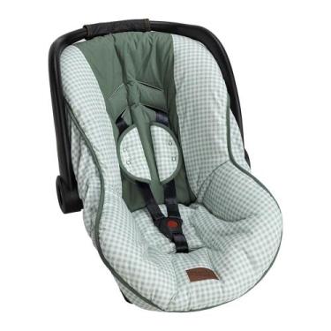 Imagem de Capa de Bebê Conforto Com Protetor De Cinto Xadrez 100% Algodão - 03 P